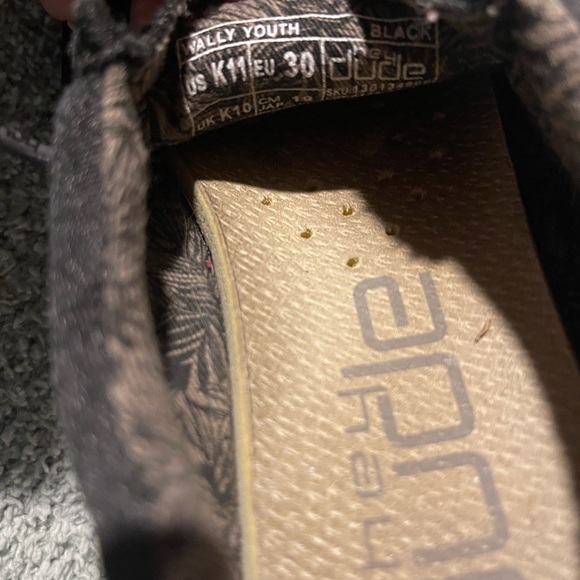 Hey Dude Kids Moccasins in Black - Picture 2 of 3
